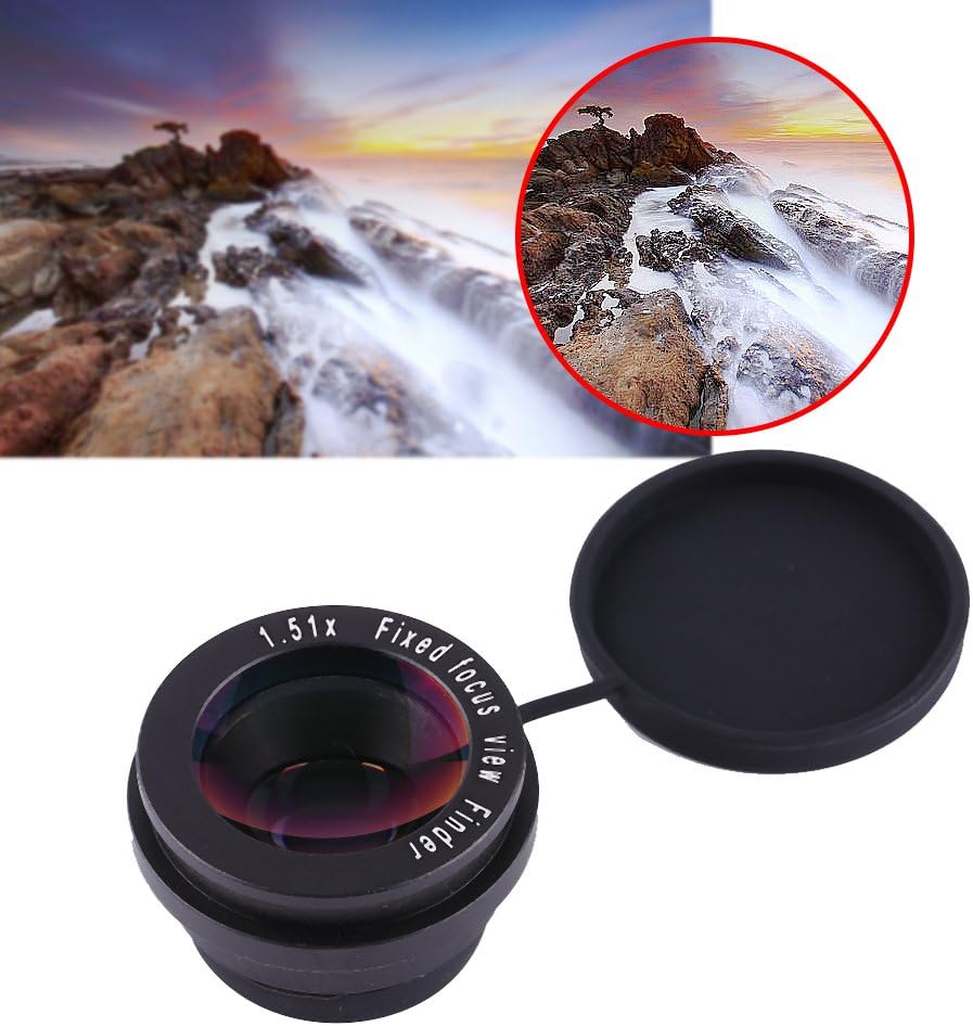 ZZIOLYTHICTRADING 1.5X 6 15mm Fixed Focus Viewfinder Eyepiece Magnifier for DSLR Camera, Durable Eyecup with Mount