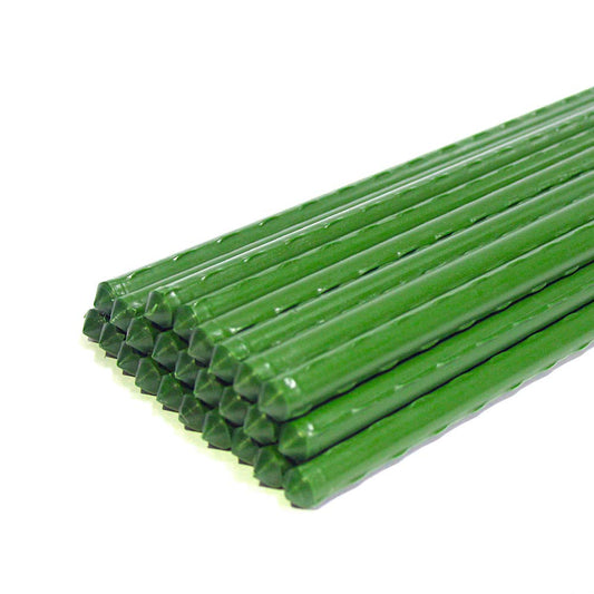 Growsun 6ft Tomato Stakes Plant Stake Supports Garden Fences Trellis Metal Plastic Coated Plant Cage Supports Climbing, Pack of 50