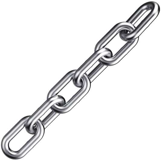 Stainless Steel Chain, Lsqurel 5/16inch Heavy Duty Chain Link Chain 6.5ft Safety Chain Utility Chain Metal Chain for Indoor and Outdoor (5/16in-6.5ft)