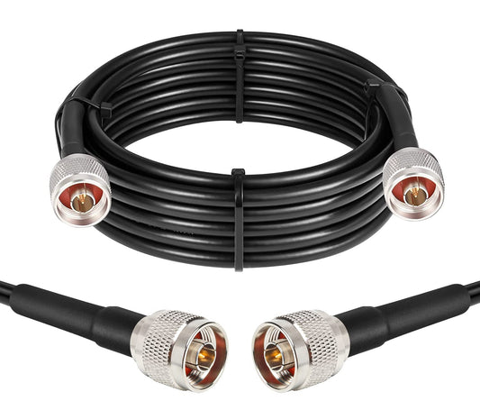 15 KMR240 50 3G/4G/5G/LTE/GPS/WiFi/RF/Ham/Radio XRDS -RF N Coax Cable ft, Ohm Low Loss Extension Cable - N Male to N