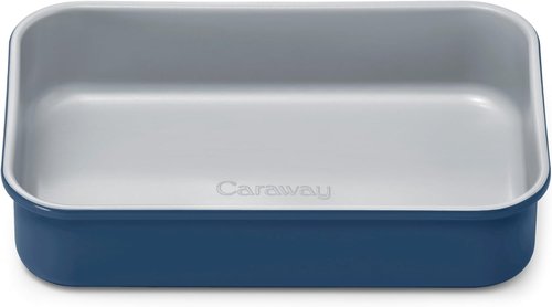Caraway Nonstick Baking Pan - 9” x 6.5” Deep Ceramic Casserole Dish - Non-Toxic, Aluminized Steel - Navy