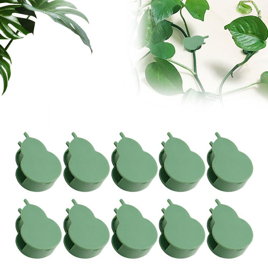 100/150/300 PCS Plant Climbing Wall Fixture Clips, Plant Support Clips Secured Plastic Plant Clips, Reusable Garden Vine Fixing Clips for Climbing Plants Indoor Outdoor Decor (150, Green Gourd)