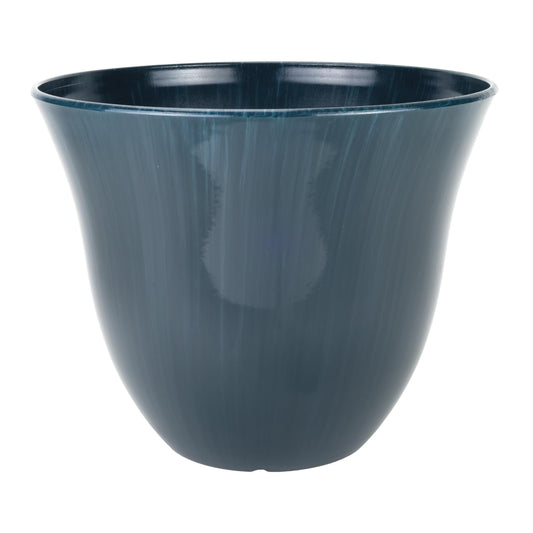 Classic Home and Garden by Growscape Honeysuckle Resin Planters - Lightweight Indoor & Outdoor Plant Pots - UV-Resistant Plastic Flower Pots - Pot Planters for Flowers & Herbs (15" Ocean Blue)