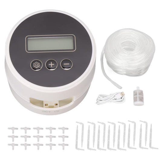 Automatic Watering System, Timer Indoor Automatic Irrigation Water Plant Watering Devices, Indoor Plant Waterer Timer for Potted Plants Yard Garden (10M 15 Pots)