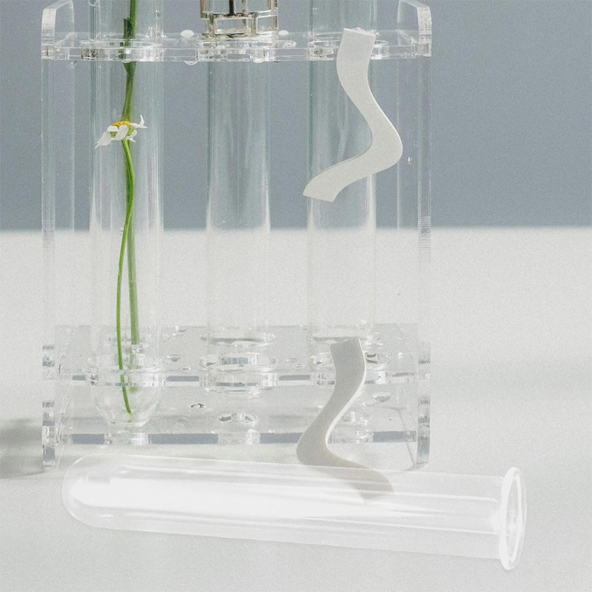 ULTECHNOVO 4pcs Glass Hydroponic Test Tube Vase Set 2.5x3x18cm Decorative Propagation Plant Holders Desktop Terrarium Planter Tubes for Home Garden