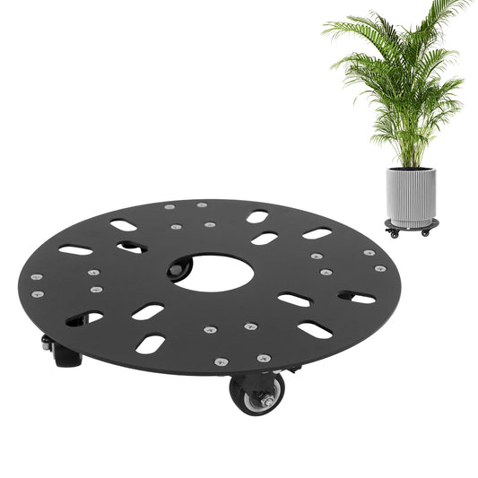 MJHHAPY 12‘’ Heavy Duty Plant Caddy with Wheels,3.0mm thick carbon steel Rolling Plant Stand,Plant Holder Coaster Trolley,Planter Mover Rollers Base,Holds up 450lbs Planter