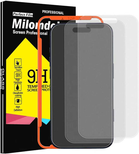 3 Pack 17 Milomdoi Matte Screen Protector for iPhone Pro Max [Phone Case Friendly] Tempered Glass Accessories Film