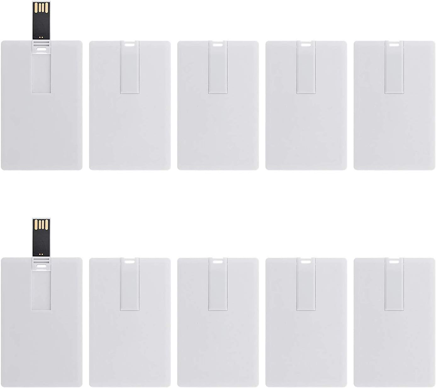 KINMIN 2GB 10 Pack Credit Card USB Flash Drive Business Card Bank Card Shape Flash Drive Memory Stick Key Credit USB
