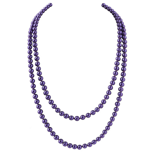 BABEYOND Long Pearl Necklace Faux Pearls Necklace Set Beaded Long Pearls Necklace 1920s Gatsby Costume Jewelry