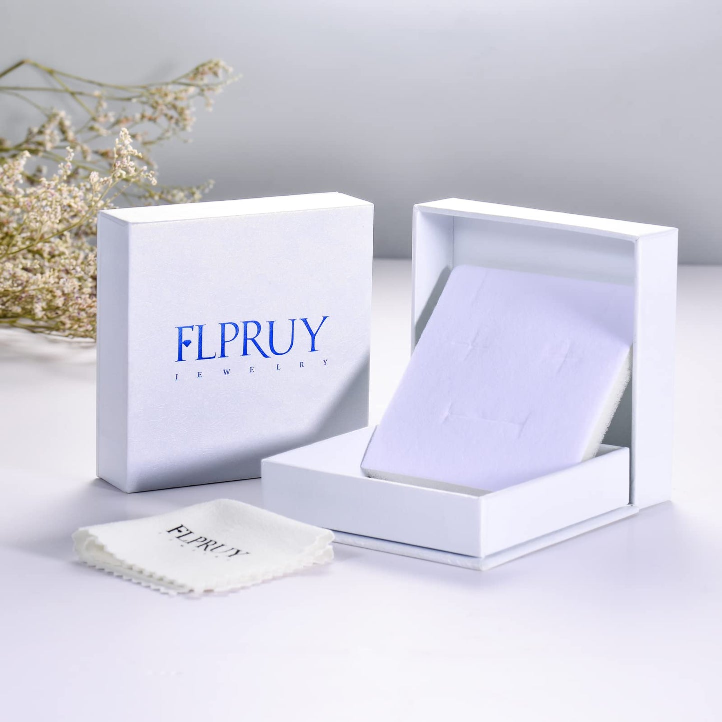 Flpruy Rose Birth Flower Necklace 925 Sterling Silver Cross Necklace 12 Month Birth Flower Floral Pendant Birthday Jewelry Gifts for Women Mom