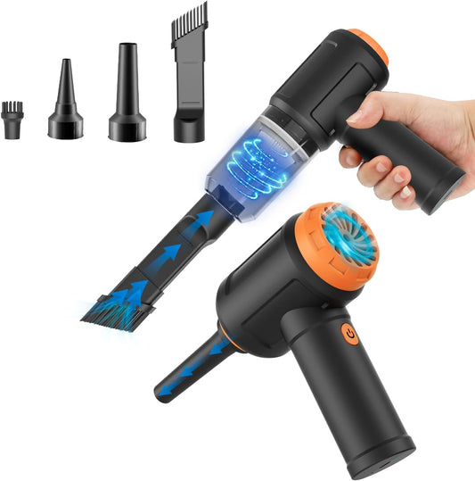 110000RPM Cleaner(Air-01) Meudeen Air Duster - Computer Vacuum Cleaner - for Keyboard Cleaning - Cordless Canned Air