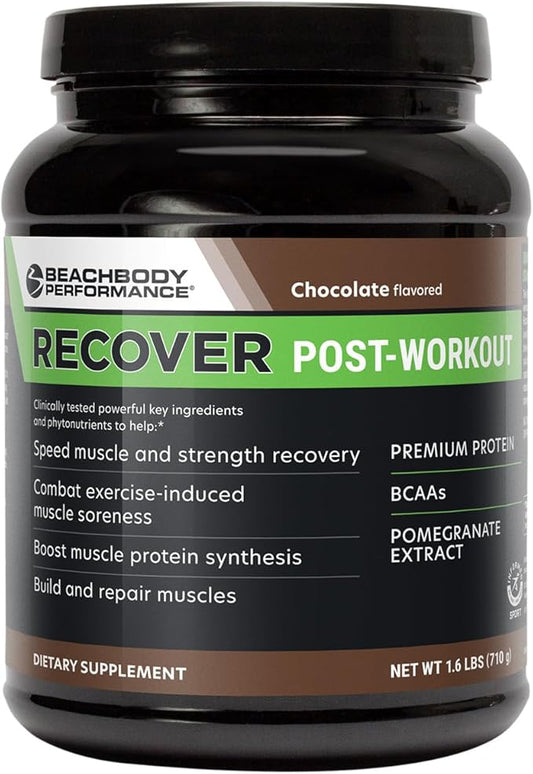 BODi Recover Whey Protein Powder Blend??Post-Workout Chocolate Whey Supplement for Muscle Recovery with 20g Protein, BCAAs, Pomegranate Extract - Fast Recovery - 20 Serving Tub