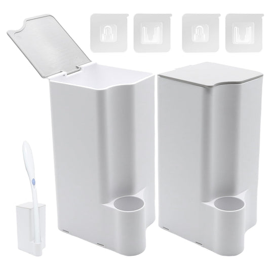 Terixe 2 Pack Holder for Clorox Toilet Wand – Compatible with Clorox Toilet Wand Holder Only, Space-Saving Wall-Mount & Free-Standing Toilet Wand Holder