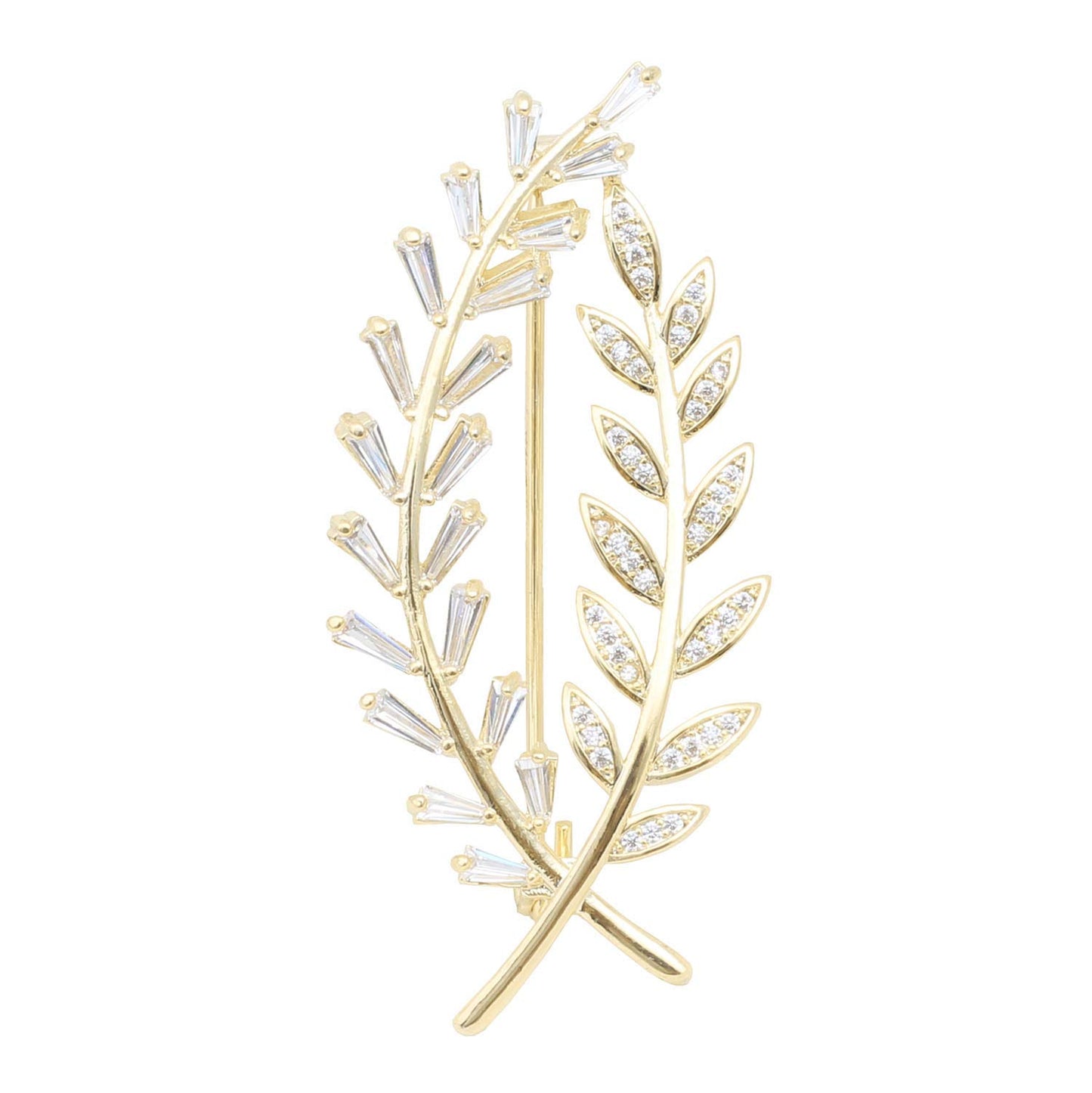 Gold Wheat Brooch Pins for Women Fashion Valentine