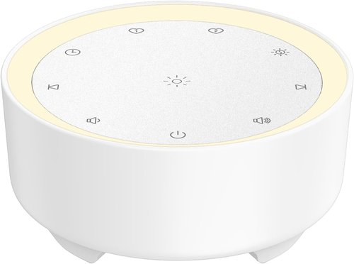 Kipcush White Noise Machine - 20 Soothing Sounds, Dimmable Night Light, USB Powered | Sleep Better Tonight