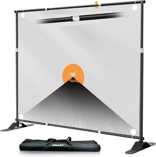 EMART Heavy Duty Banner Backdrop Stand Kit - Adjustable 10x10 ft Frame for Photography & Trade Shows