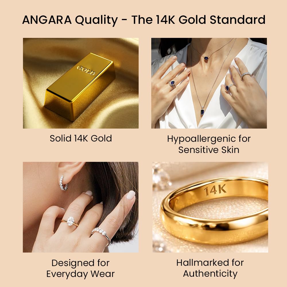 Angara Natural Blue Sapphire Pendant for Women | 0.3 ct Heart Shape Blue Sapphire Diamond Heart Pendant Necklace in Yellow Gold | September Birthday, Anniversary, Gemstone Jewelry Gift | AAAA | 4mm