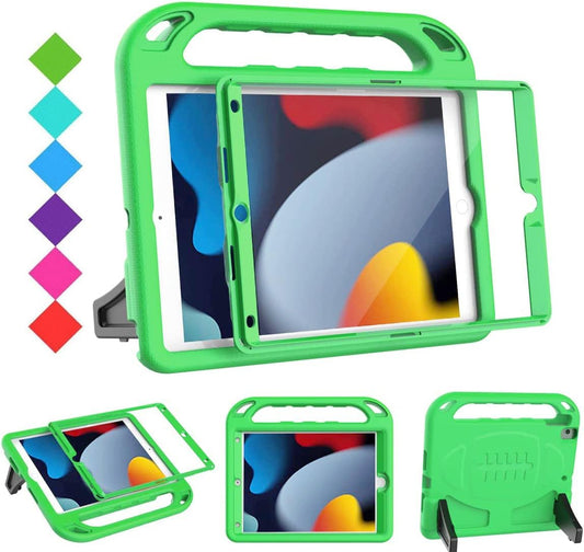 BMOUO 9th/8th/7th 10.2" 2021/2020/2019, Kids Case for iPad Generation, with Built-in Screen Protector, Shockproof