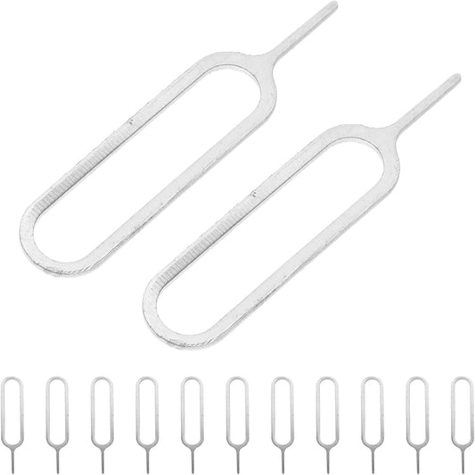 500pcs Uonlytech Universal Sim Card Removal Tool Pin Ejector for Phones and Tablets Silver Metal Extractor Needle