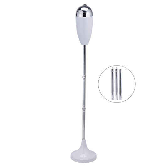 CO-Z Adjustable Floor Standing Ash Tray, Smokeless Outdoor Ashtray with Lid for Home Patio Cigarettes Ash Butt Disposal, Stainless Steel Windproof Stand Ashtray in 20", 27.5", 35" Heights, White