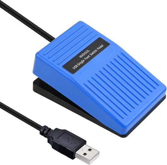 2023 Programmable iKKEGOL Upgraded Digital Optical USB Foot Pedal, USB Single Foot Switch Game Control, One Key