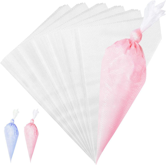 VolksRose 18-Inch Disposable Piping Bags - Anti-Burst, Non-Slip Cake Decorating Bags for Icing, White, 100 Pcs