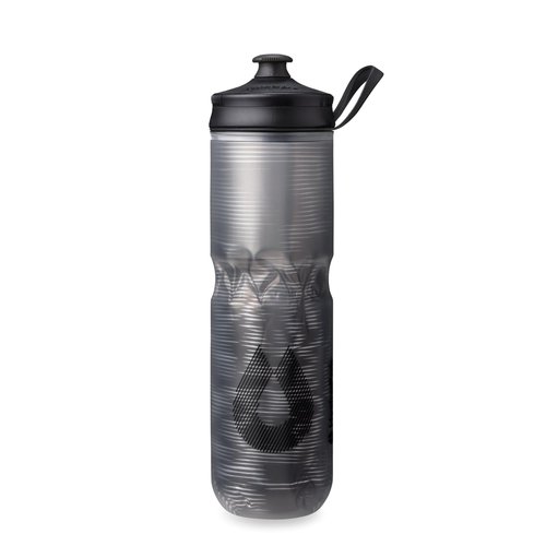HydraPak | Polar Bottle - Polar Sport Insulated Water Bottle - BPA-Free, Sport & Bike Squeeze Bottle with Handle (Pulse Black, 700ml / 24oz)