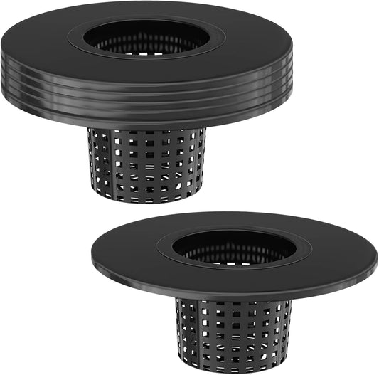 Tectsia Net Pots 6 Inch for 5 Gallon Bucket (6 Pack), Hydroponic BPA-Free DWC Basket Lids