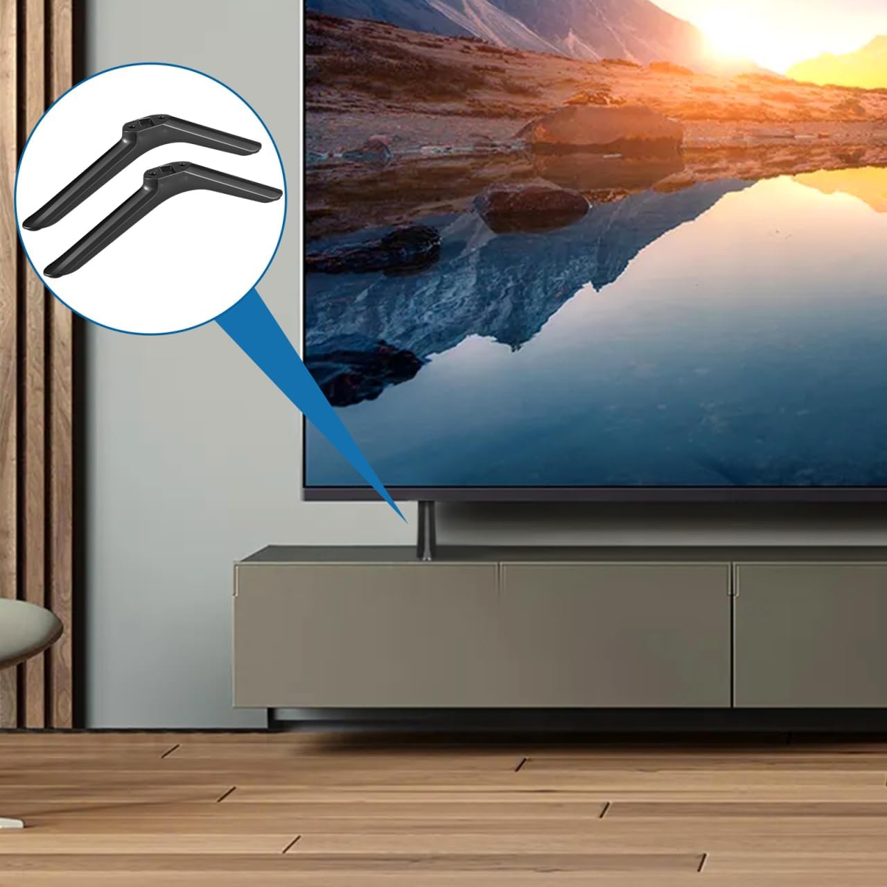 32 Inch BESTYASH Universal Tv Stand Legs with Screws Replacement Tv Feet Base Stand Mount for Smart Tvs Tabletop Use
