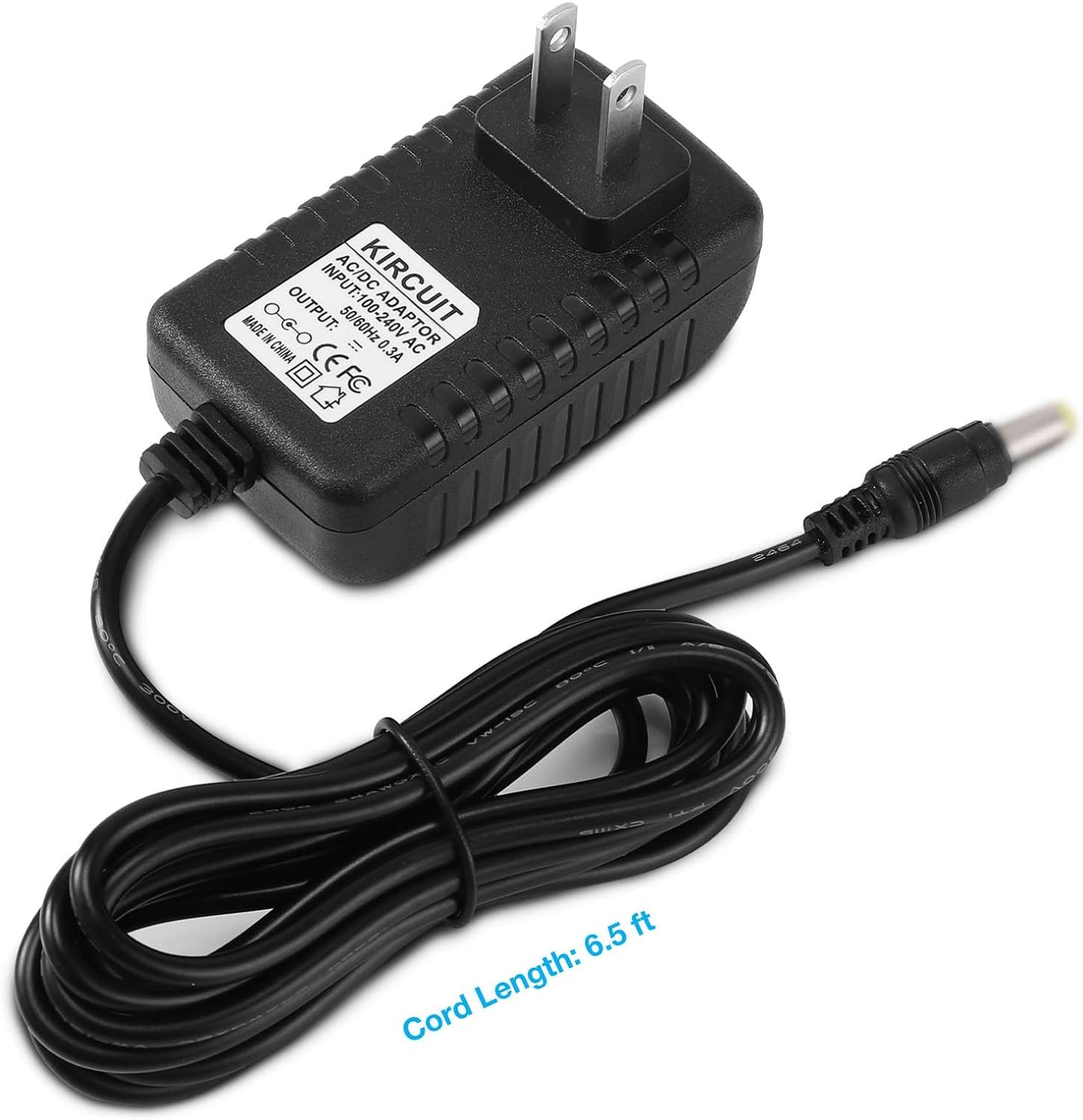 Kircuit ONA13AV504 Cassette AC DC Adapter Cord Plug for Onn Recorder Player Power Supply