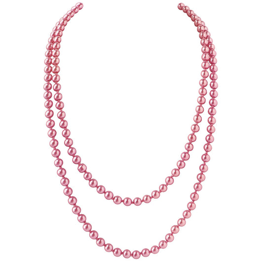 BABEYOND Long Pearl Necklace Faux Pearls Necklace Set Beaded Long Pearls Necklace 1920s Gatsby Costume Jewelry
