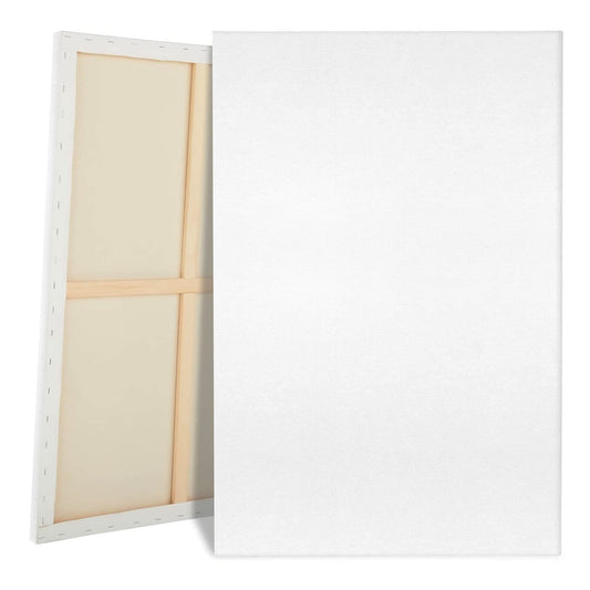 Large Canvases for Painting, 36x48 Inch 2-Pack Painting Canvas 100% Cotton Fivefold Gesso Triple Primed White Blank Artist Tempera Paint Canvases for Oil & Acrylic Paints Wet Art Media