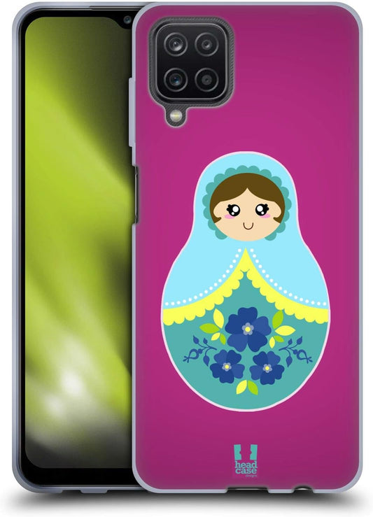 A12 (2020) Head Case Designs Pink Nesting Dolls Gel Case [Military Grade Protection] Compatible with Samsung Galaxy