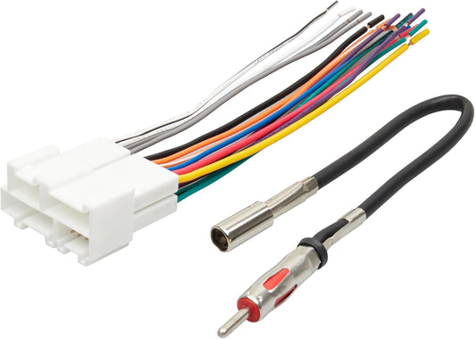 1989-2002 RED WOLF Radio Wiring Harness with Antenna Adapter Plug for Chevy GMC Buick Cadillac Aftermarket Stereo