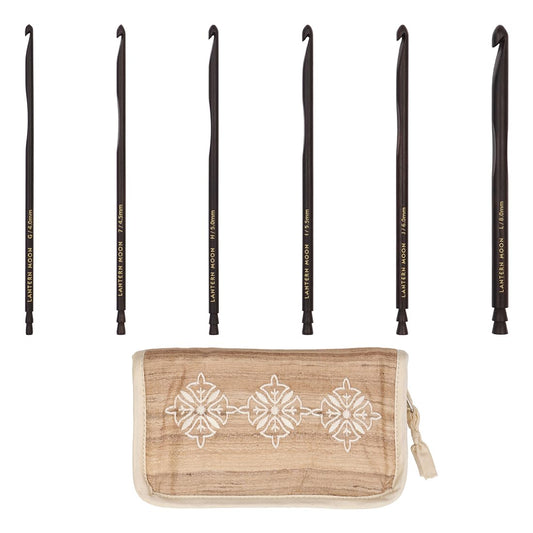 Lantern Moon Radiance Single Ended Crochet Hook Set | 6 US Sizes (G to L)