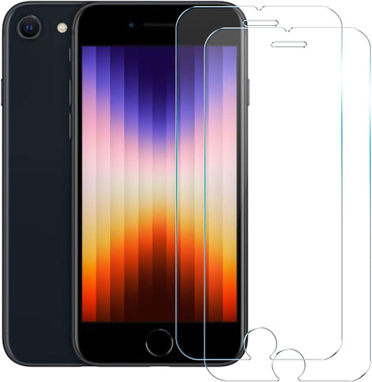 2nd 2020 3rd 2022 2-Pack 9H 4.7 inch TENOC Screen Protector for iPhone SE & iPhone SE Generation, Clear Tempered Glass