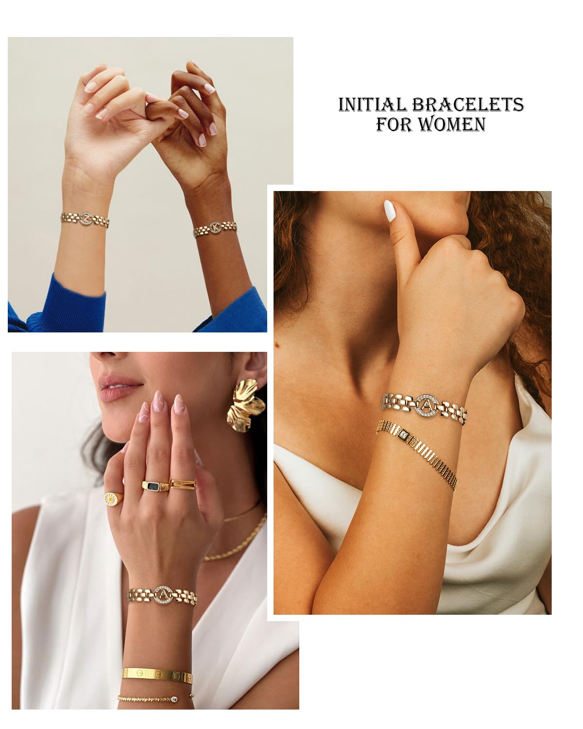 WEDDINEN Initial Bracelet,14K Gold Plated Letter Bracelets for Women, Thick Bangle Wrist Gold Alphabet Bracelet for Women, Christmas Gifts for Women Jewelry Initial Z Charm Chain