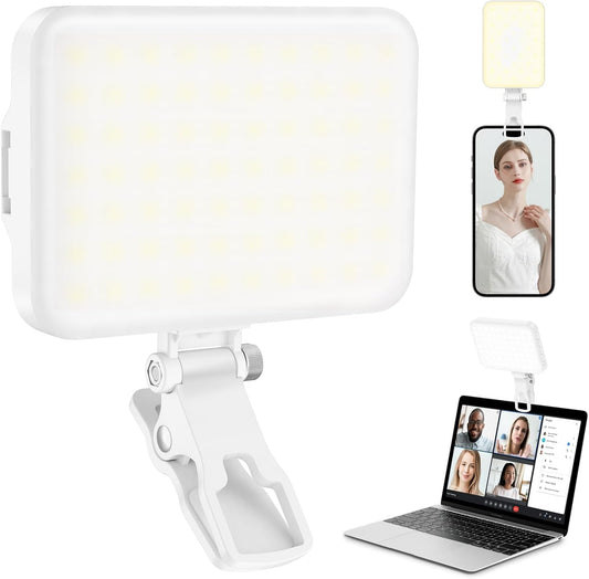 ALTSON 60 2200mAh 97+, 9 LED Portable Selfie Light Video Conference Lighting with Clip & Camera Tripod Adapter