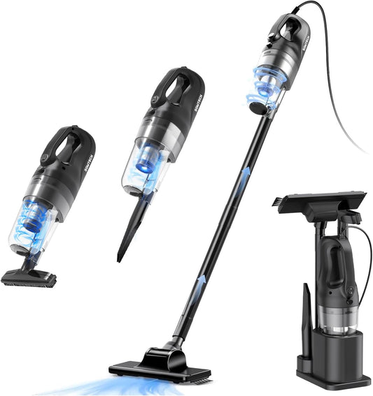 SOWTECH Corded Vacuum Cleaner - Powerful Lightweight Stick Vacuum for Hardwood Floors | 23Ft Long Cord