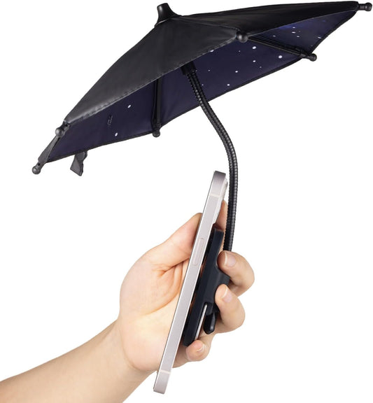 360Adjustable OUTXE Phone Umbrella for Sun, Shade Cover for Cell iPhone/Android/Kindle, Mini Cellphone Shield Suction