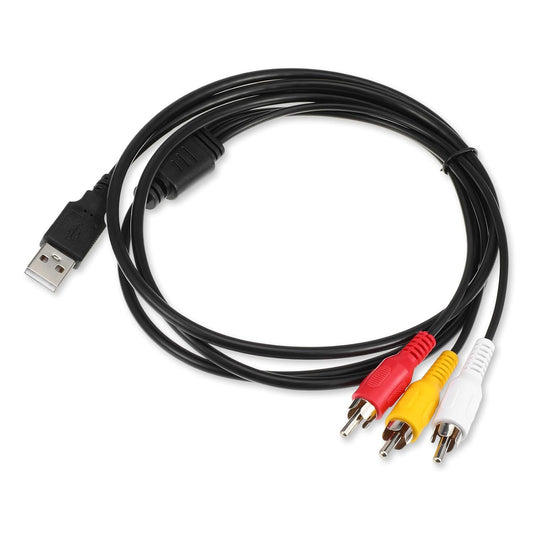 Zelphvt 5ft USB to RCA Cable USB Male to RCA Male Stereo Audio Cable Converter USBs RCAs Audio Cables for DVDs Digital