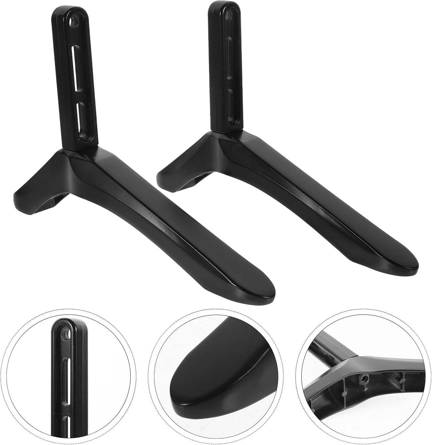 CHICAMPERA Tv Base Stand Pedestal Bracket with Screws Black Desktop Tv Mount Holder for Flat Screen Televisions
