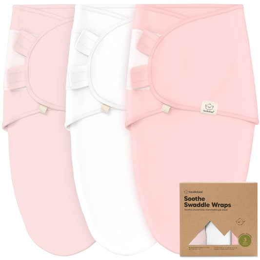 Skiennix Organic Baby Swaddle Sleep Sacks - Soft & Snug for Newborns 0-3 Months | 3-Pack in Candy