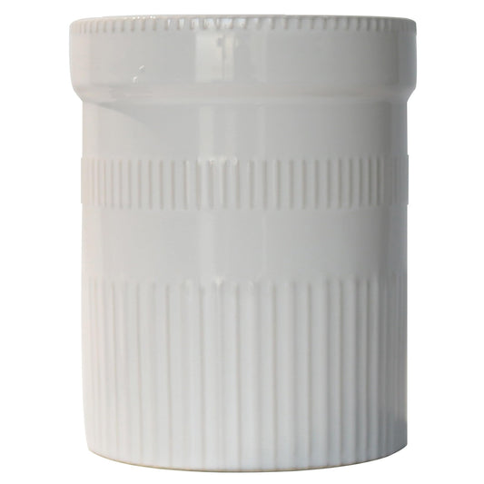 SIEBOLD Utensil Holder, Sturdy Ceramic Stripes Utensils Crock for Kitchen Countertop, Large Cooking Utensil Crocks for Kitchen Counter, Morden Utensil Organizer for Spatula