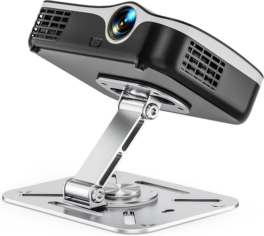 BAISHUN 3-in-1 1/4-Inch Setup, 360-degree Projector Stand Desk, Wall and Ceiling Mount with Thread, Foldable, Easy