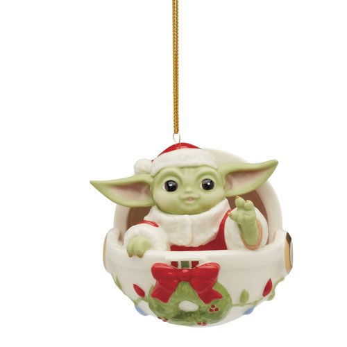 Lenox 895920 Grogu's Holiday Hover Pram Ornament, Christmas