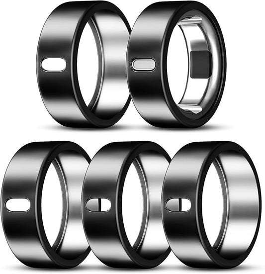 5 Pack Cover Compatible with Oura Ring Gen 4/Oura Ring Gen 3 Horizon/Heritage, Surport Charging with Cover on, Anti-Scratch TPU Protector for Oura Rings Accessories Women Men (Size 6)