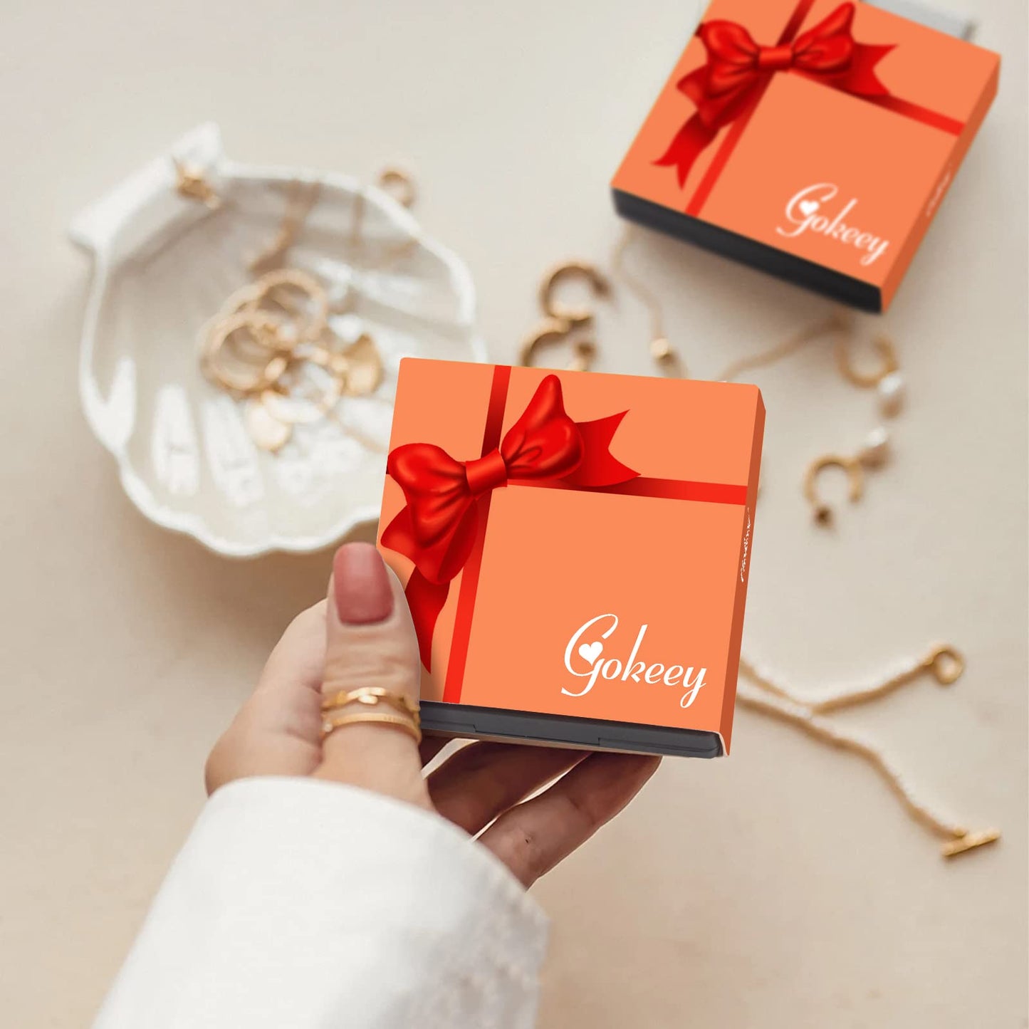 Gokeey Chunky Gold Bracelets for Womenc Trendy, 14k Gold Plated Cuff Bracelet Non Tarnish Rope Cable Paperclip Cuban Link Chain Bangle Bracelet Set Stack Jewelry