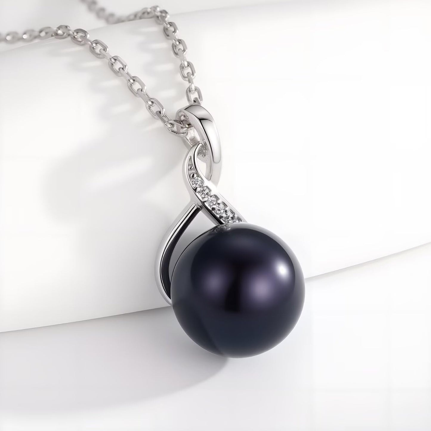 Iefil Anniversary Women Gifts - Anniversary Birthday Gifts for Wife | Black Pearl Necklace for Women, Pearl Jewelry