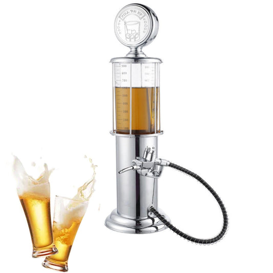bangminda Liquor Dispenser,Beer Tower,Gas Pump for Drinks, Pump Liquor Dispenser, 1000cc Single Gun Beer Dispenserfor Scotch, Vodka, Cocktails, Non-Alcoholic Drink and More, large, Clear